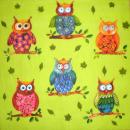 056 Eulen - 3-lagig (grün) - Atelier